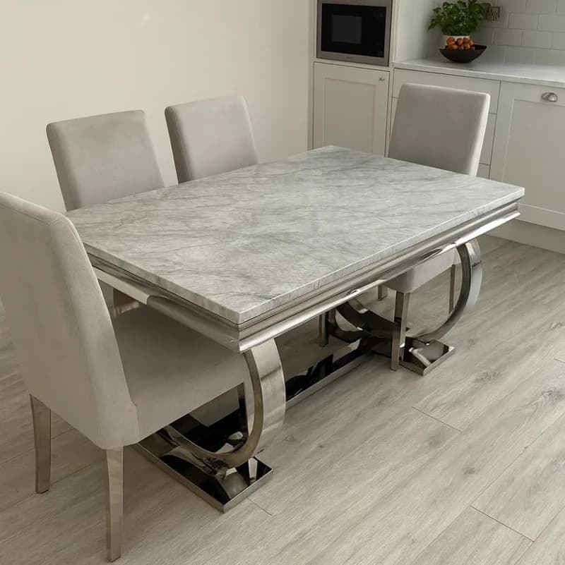 Grey Marble Dining Room Table