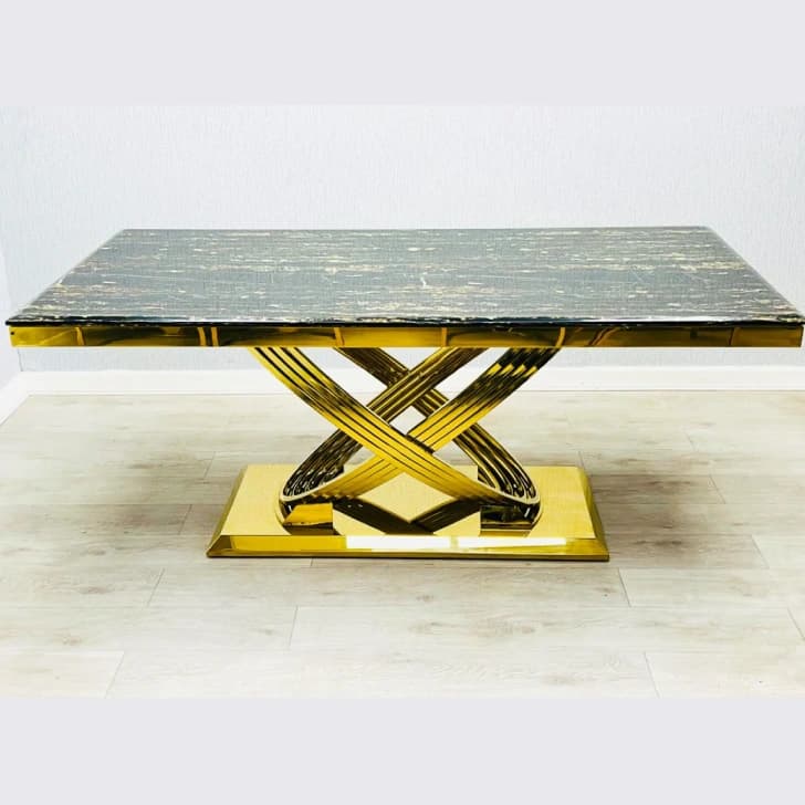 Black and Gold Dining Room Table