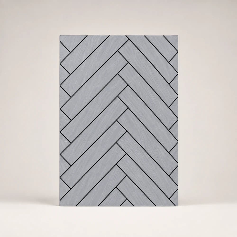 Grey Oak Herringbone Acoustic Wall Panel