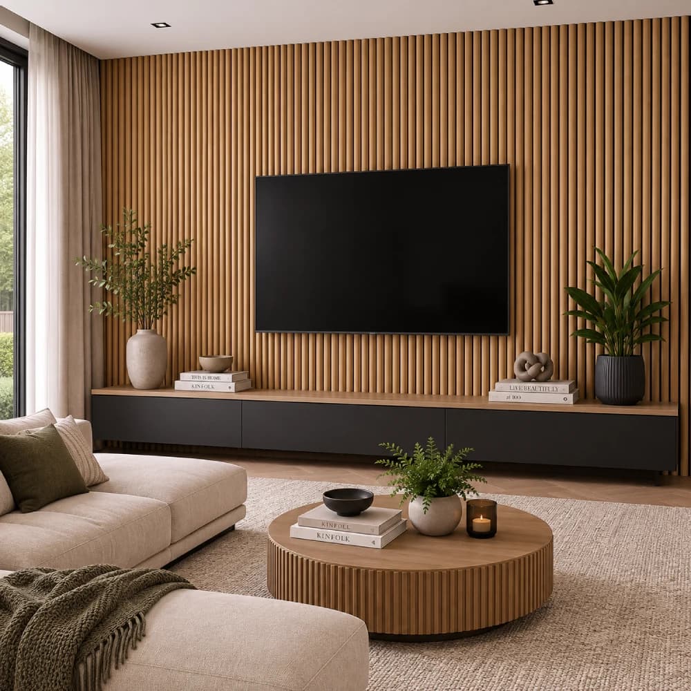 Oak  Acoustic Wall Panel 2.4m