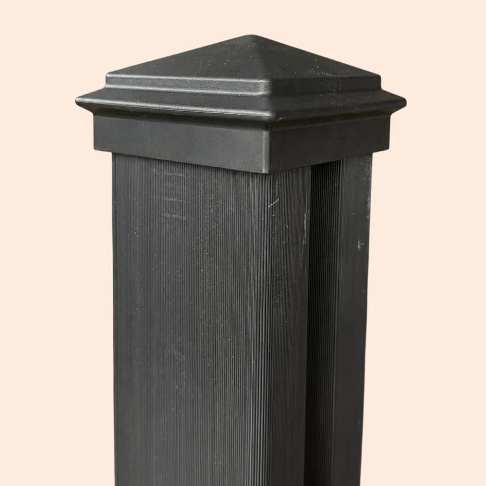 Black Composite Fence Post