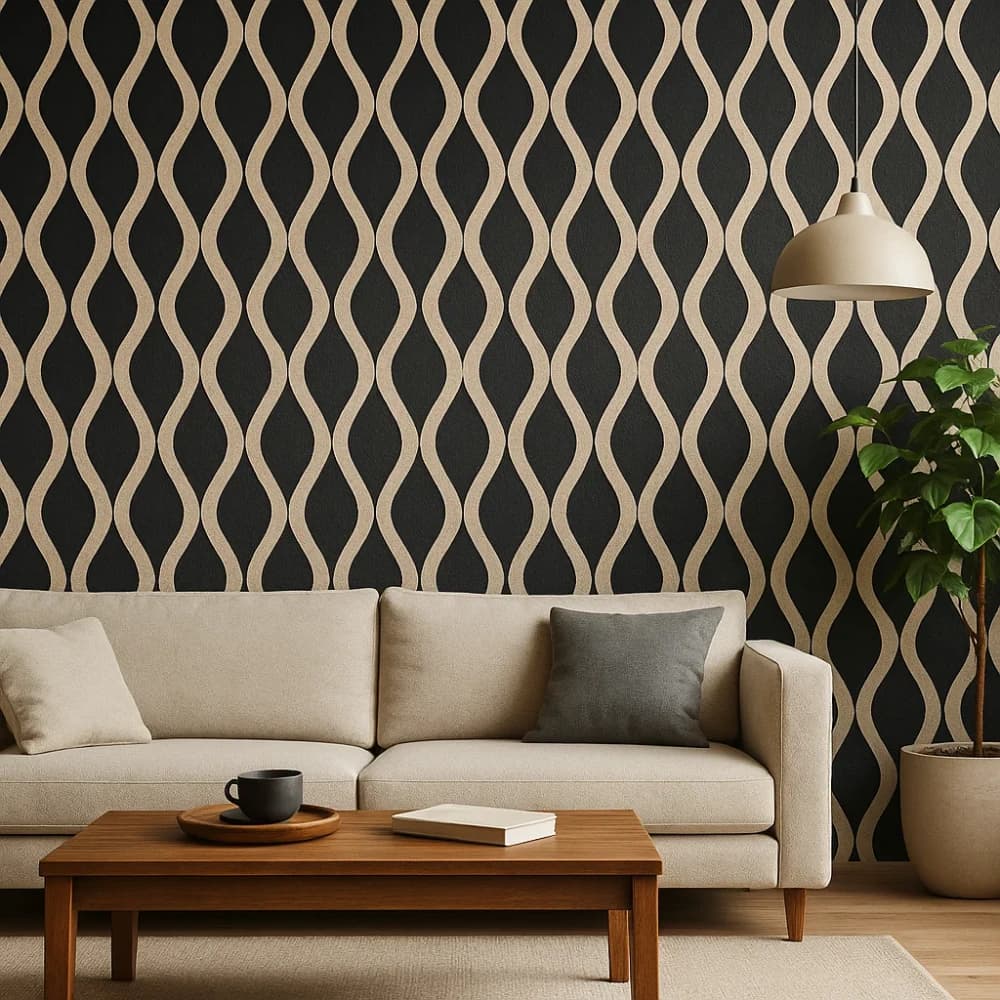 Oak Acoustic Waved Block Wall Panel