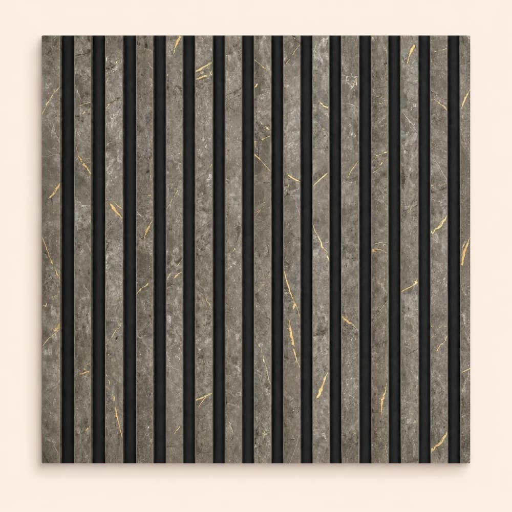 Gold and Black Marble Acoustic Wall Panel