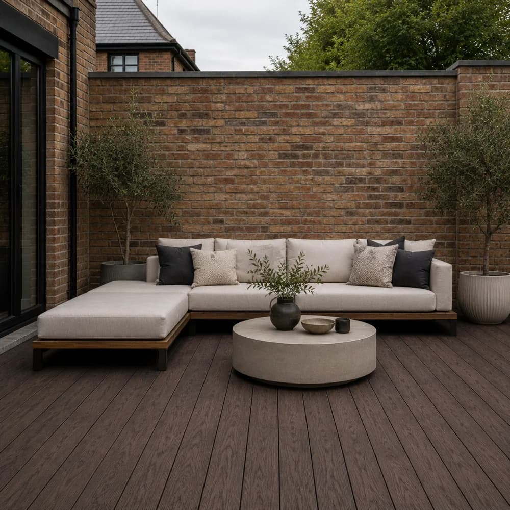 Dark Brown Composite Decking Board