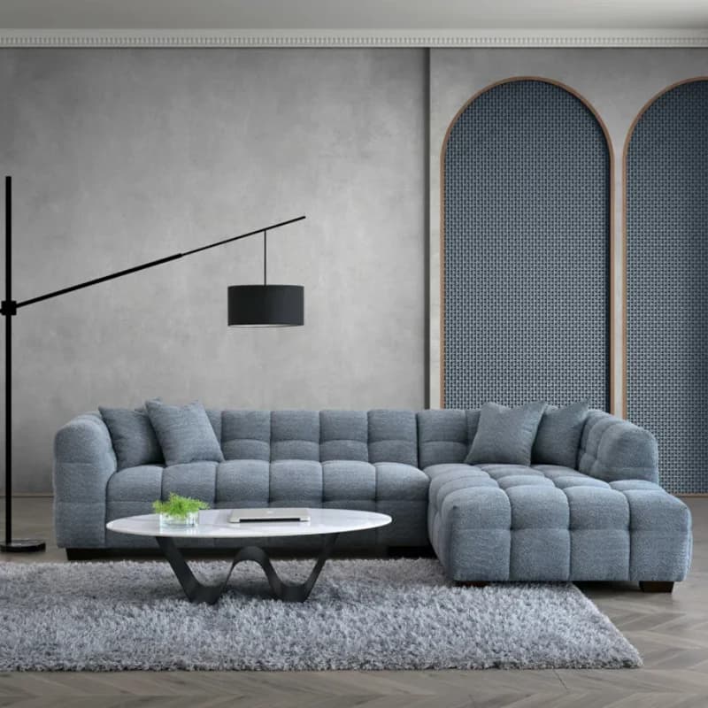 Right Hand Corner Sofa with Footstool