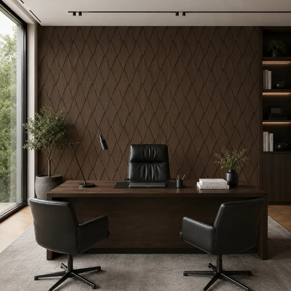 Walnut Braided Acoustic Wall Panel - 2.4m