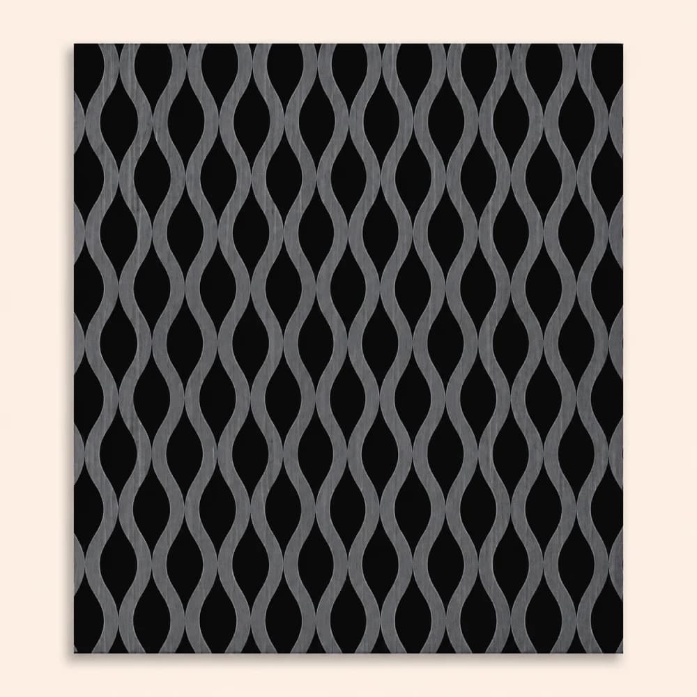 Dark Grey Waved Acoustic Wall Panel