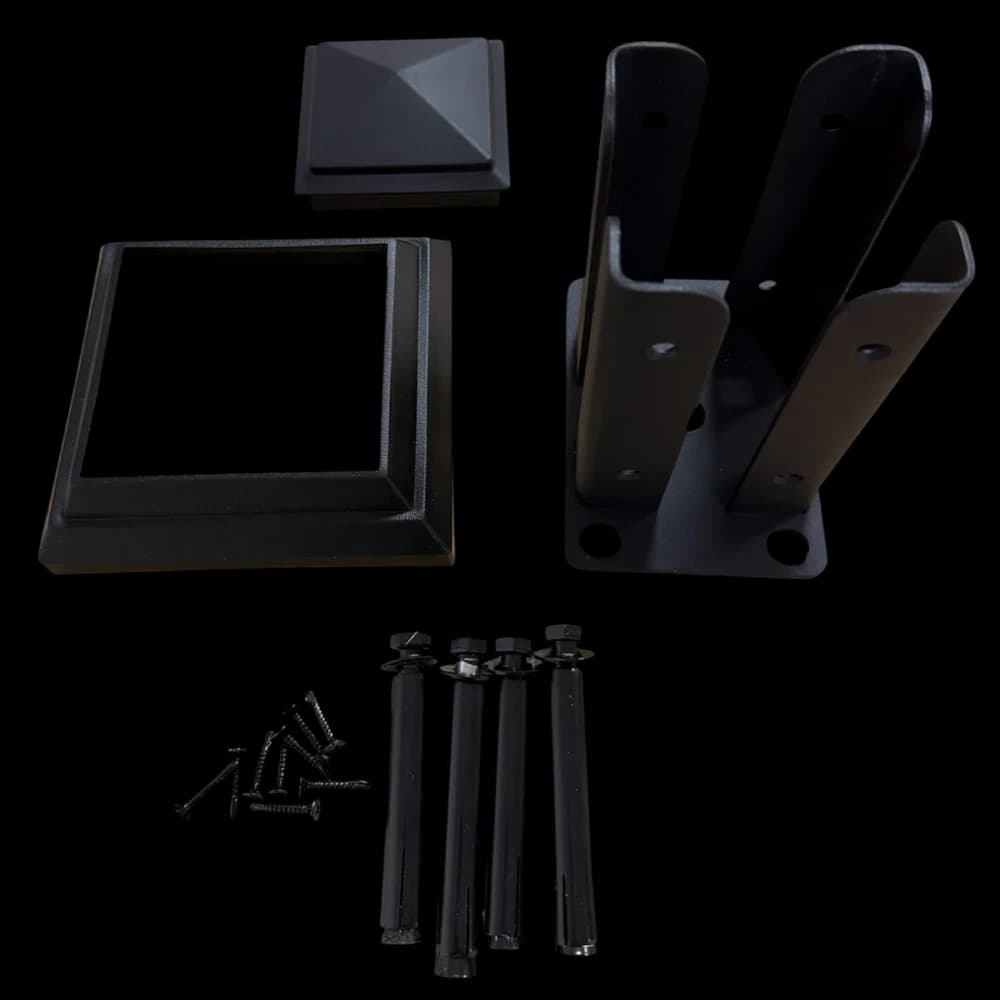 Black Post Fitting Kit  |  Fence