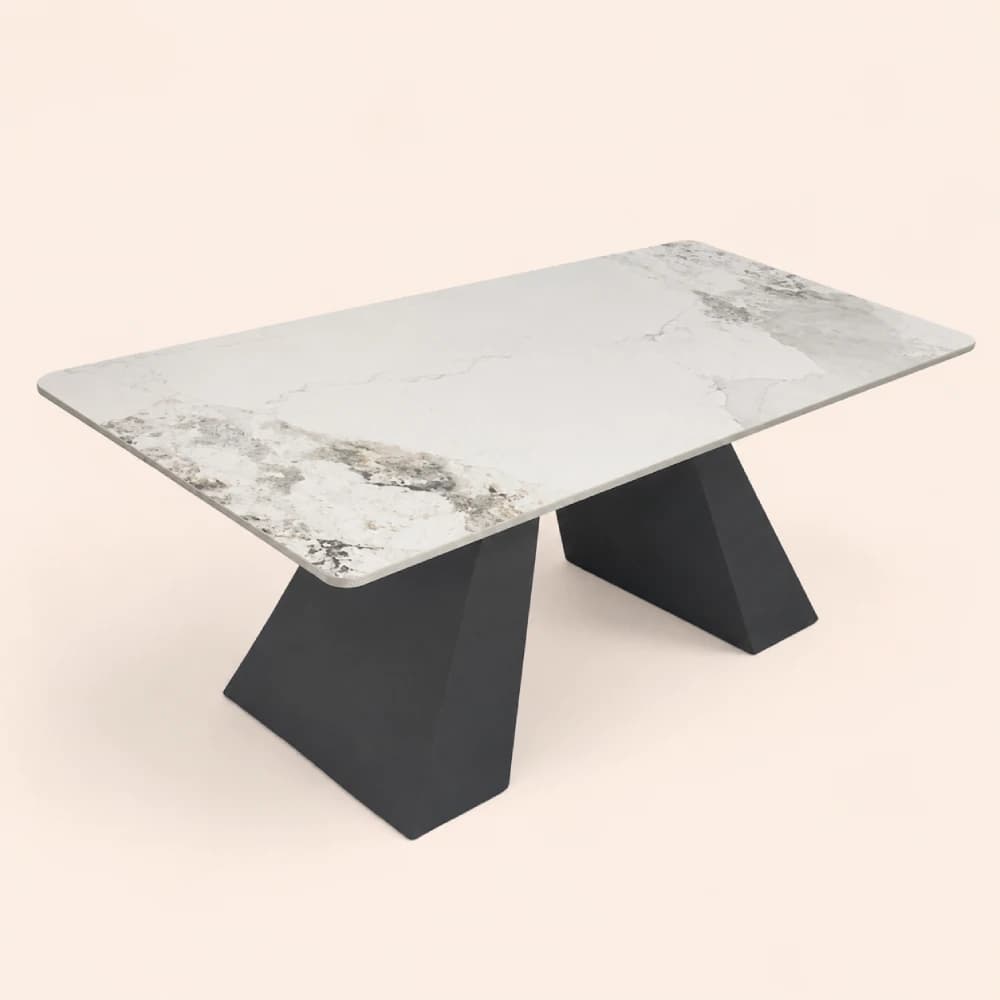 Marble Effect Ceramic Coffee Table