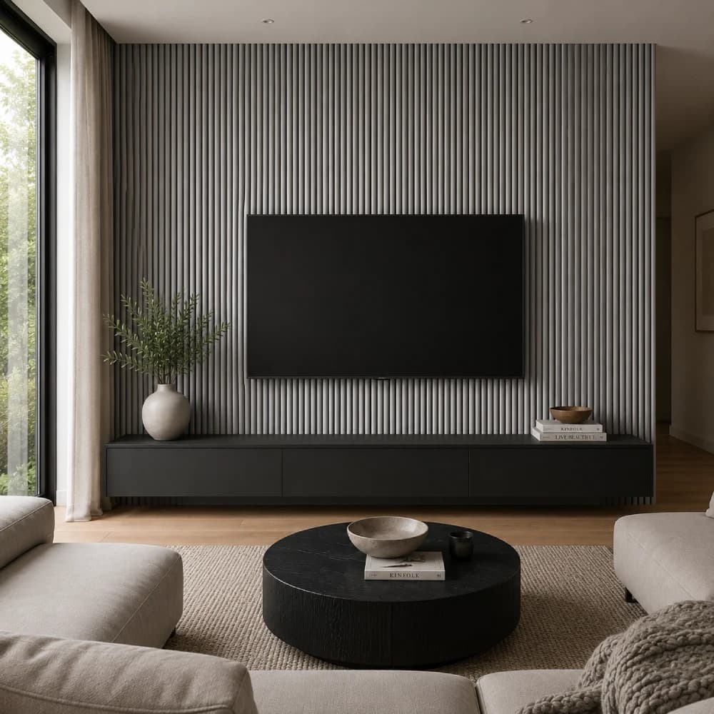 Grey Oak Fluted Wall Panel