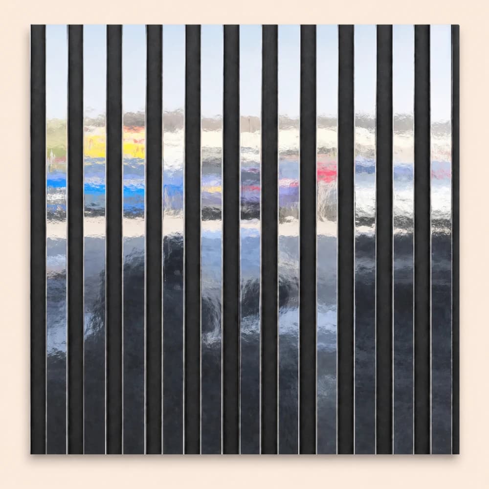 Shiny Silver Slat Acoustic Wall Panel