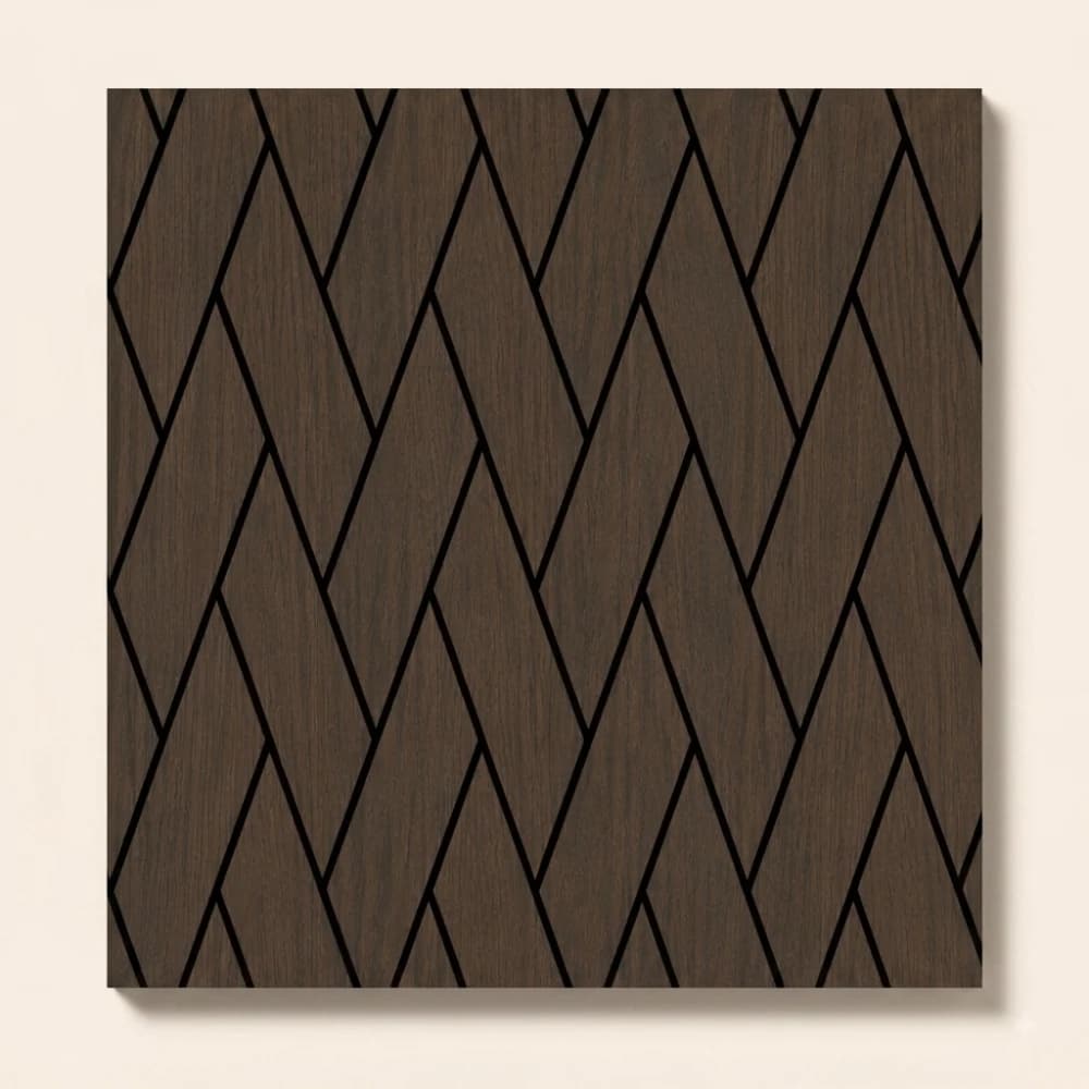 Walnut Braided Acoustic Wall Panel - 2.4m