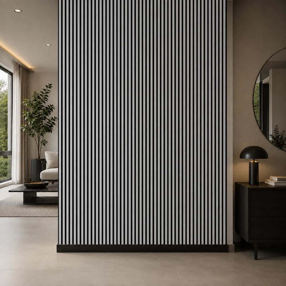 Metallic Light Grey Acoustic Wall Panel  - 2.4m
