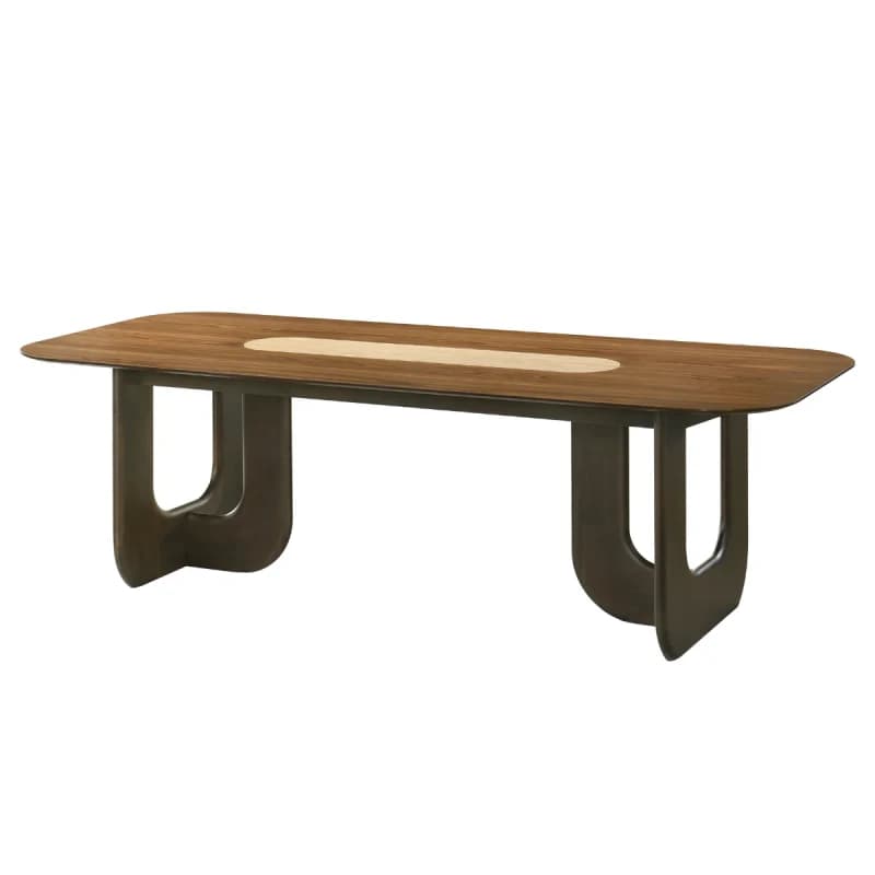 Walnut Small Dining Table  with Ebony Legs