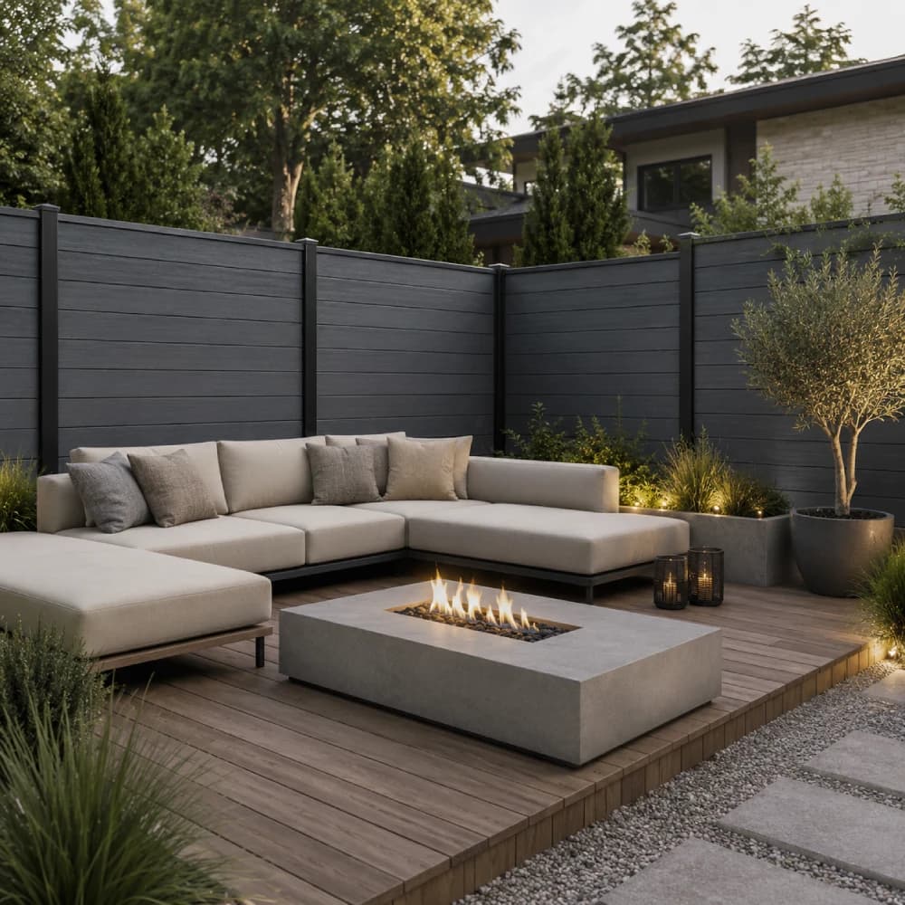 Grey Composite Fence Panels