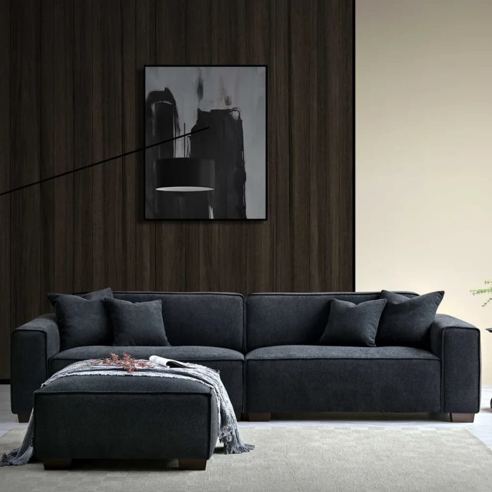 Small Boucle Sofa - Midnight