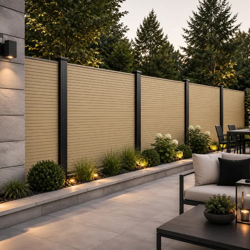 Khaki Premium Composite Fence Panels