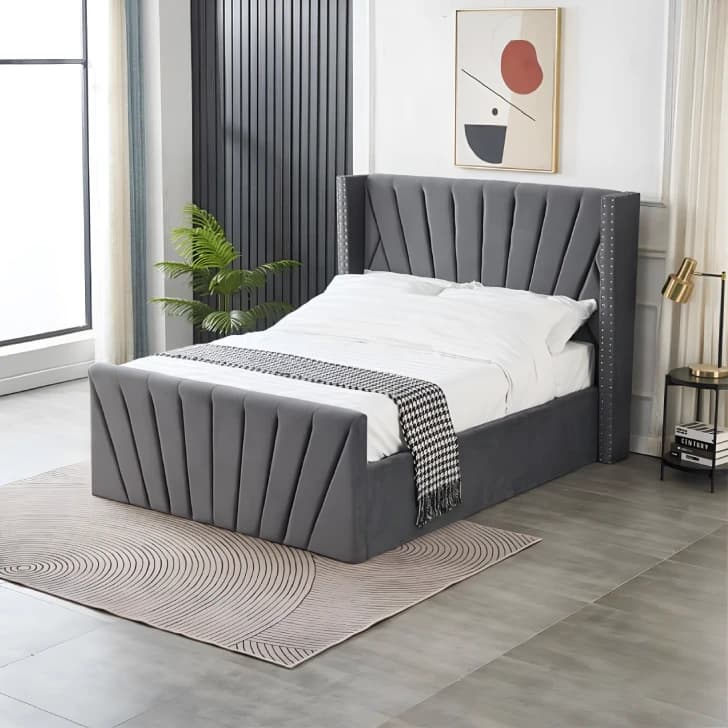 Winged ottoman bed - Double