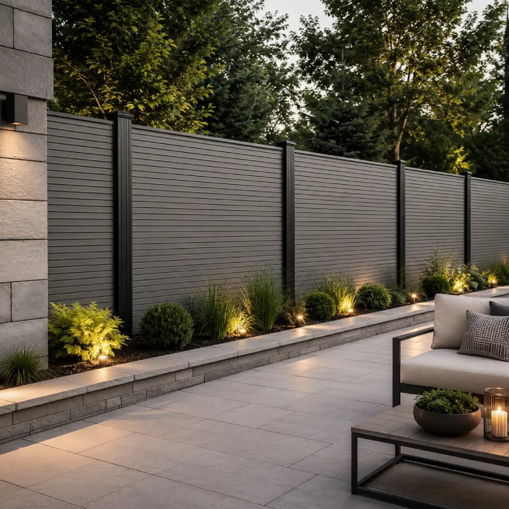 Grey Oak  Composite Fence Panels