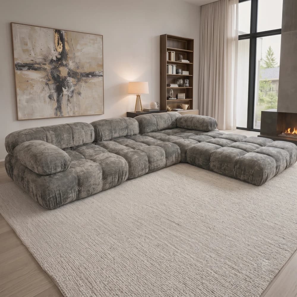 Grey Boneless Couch UK