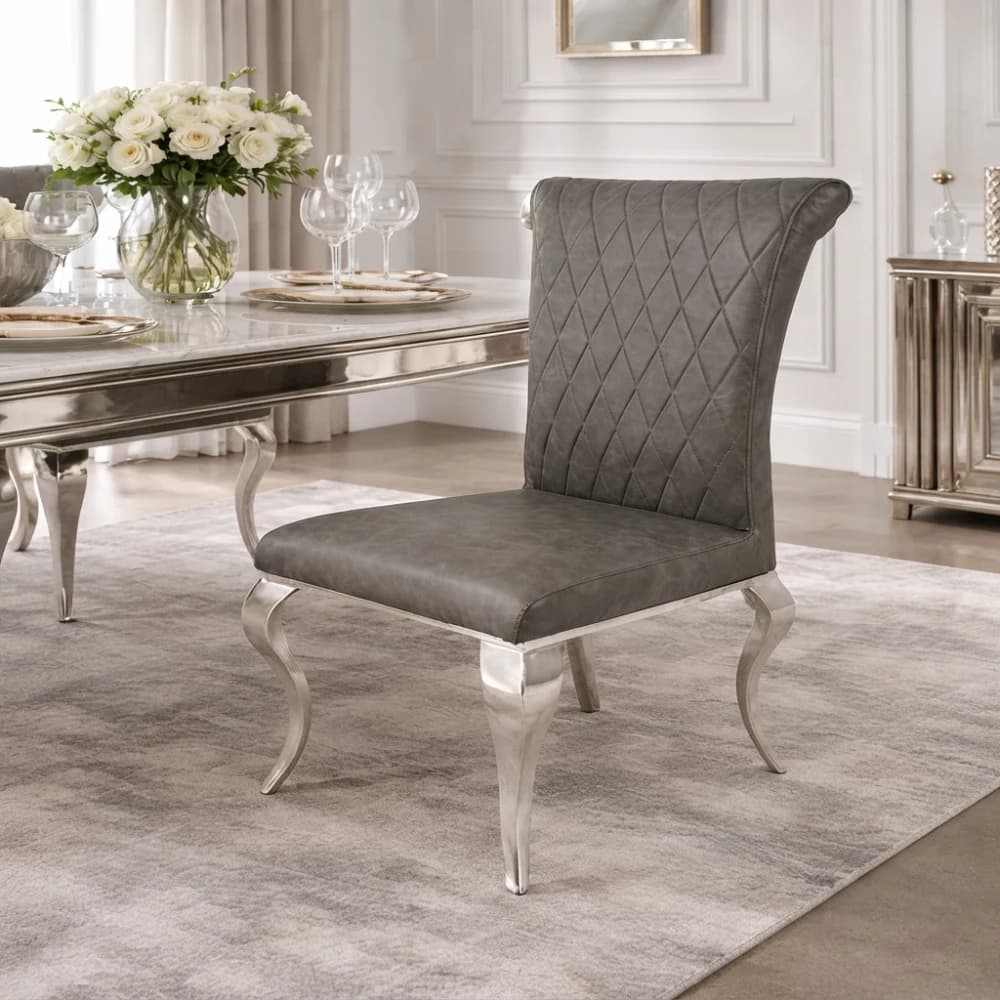 Grey High Back Dining Chair