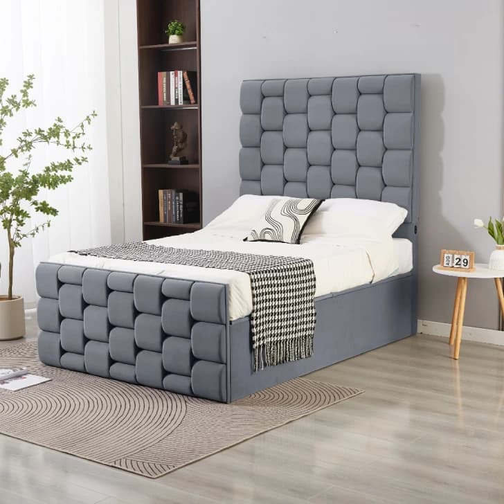 Dark grey ottoman bed  - Double