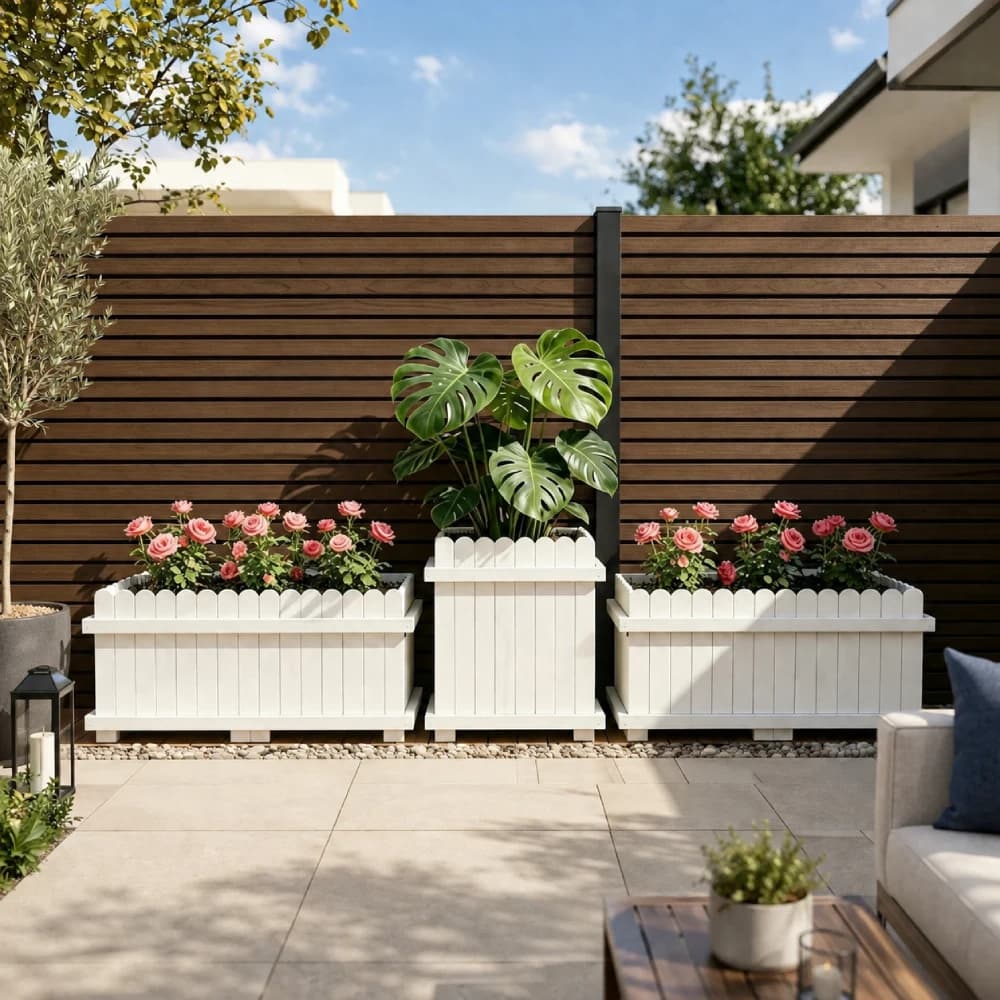 Walnut Composite Fence Panels