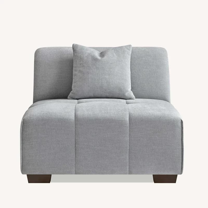 Grey Right Hand Corner Sofa - Boucle Fabric