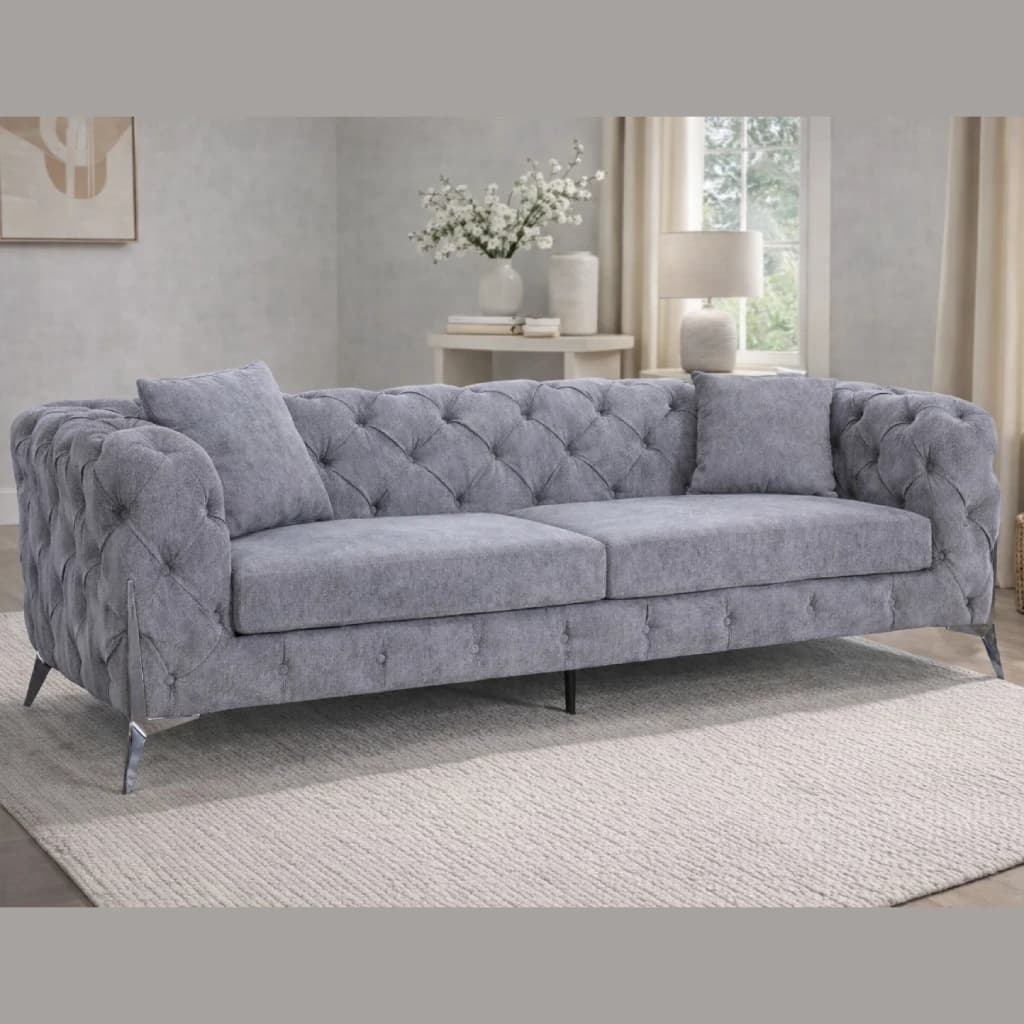 Grey 3 Seater with buttons