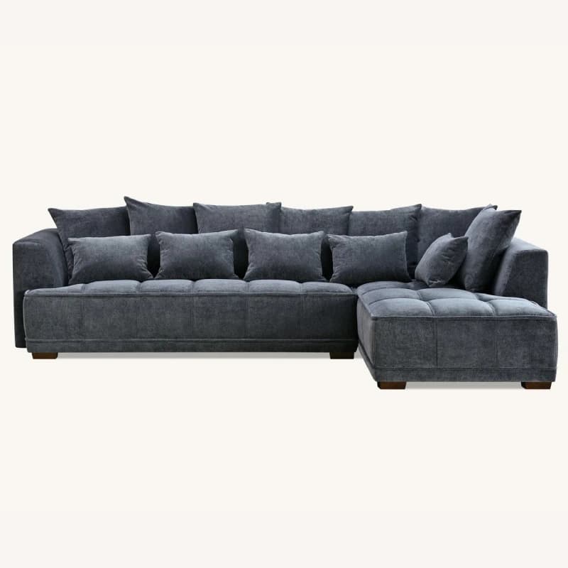 Velvet Corner Sofa -Mermaid Fabric