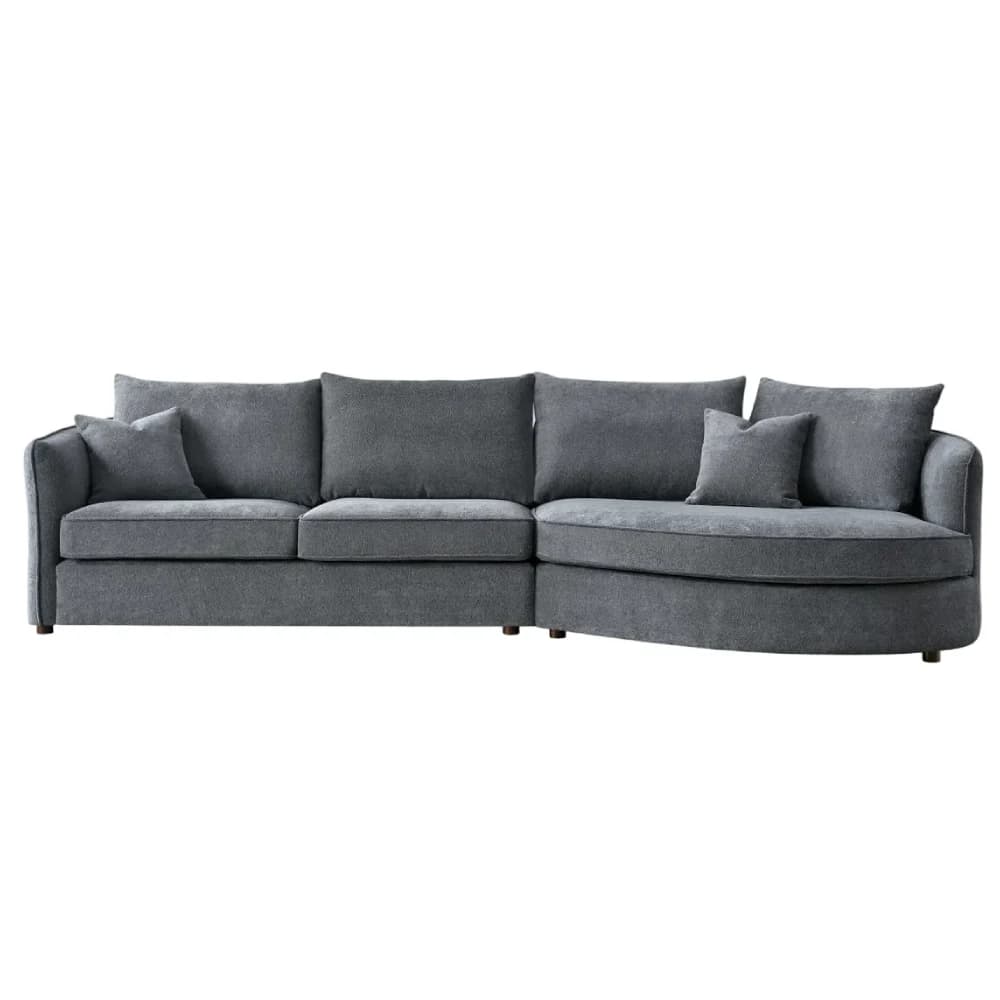 Three Seater Corner Sofa Charcoal Grey