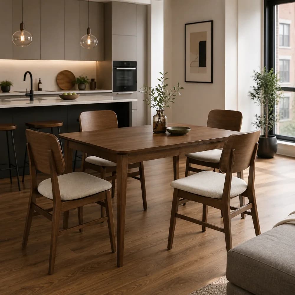 Rectangular Dining Tables for Small Spaces - Walnut Finish
