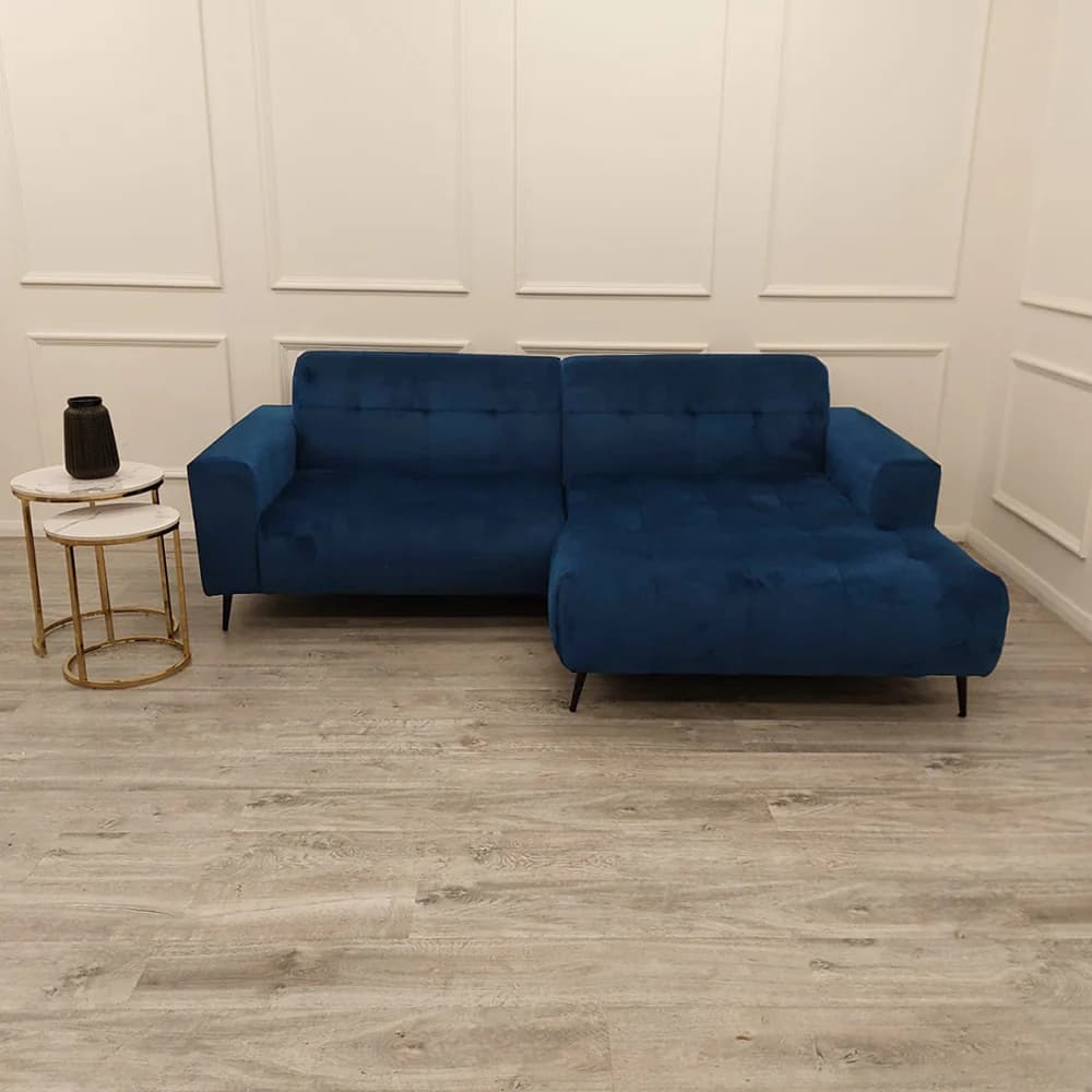 Small Blue Corner Sofa
