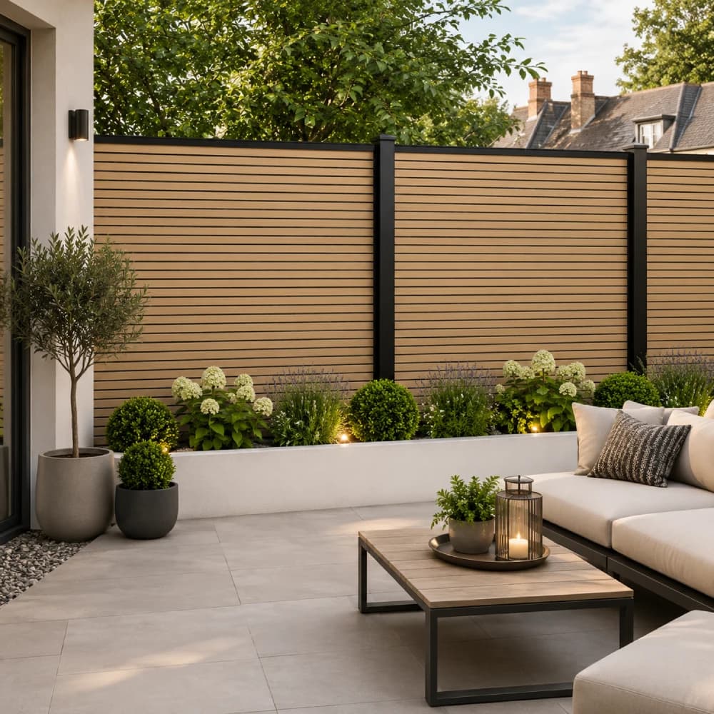 Oak  Premium Composite Fence Panels  - 1.8M