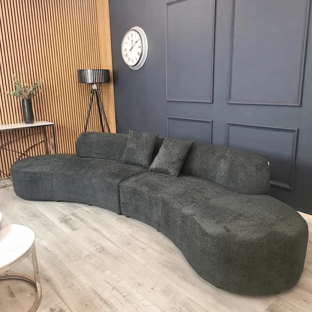 Large Black  Corner Sofa