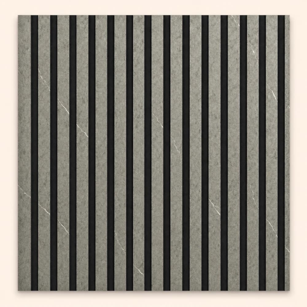 Grey Marble Slat Acoustic Wall Panel