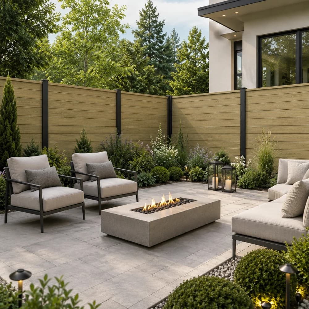 Khaki Composite Fence Panels