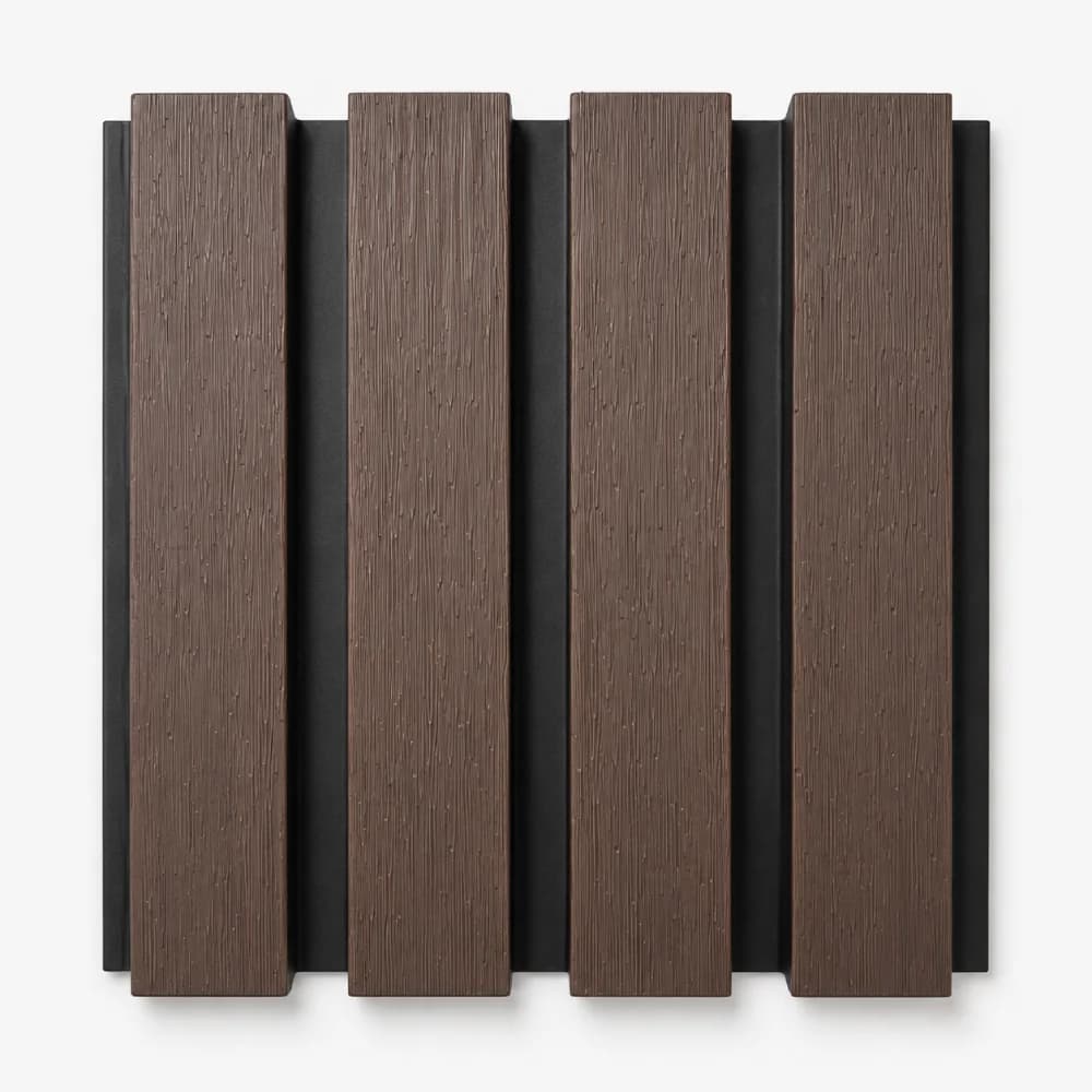 Vertical Slatted Cladding Boards - Smoked Oak