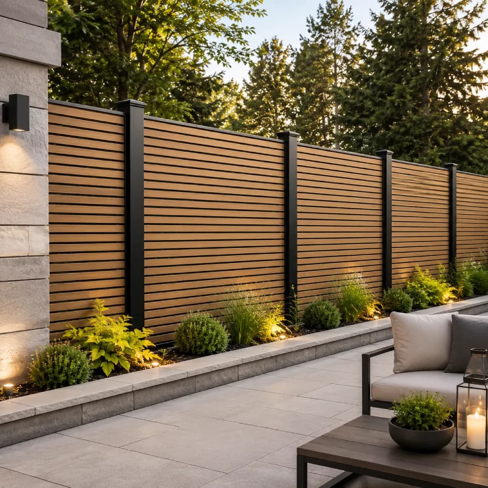 Dark Oak Composite Fence Panels